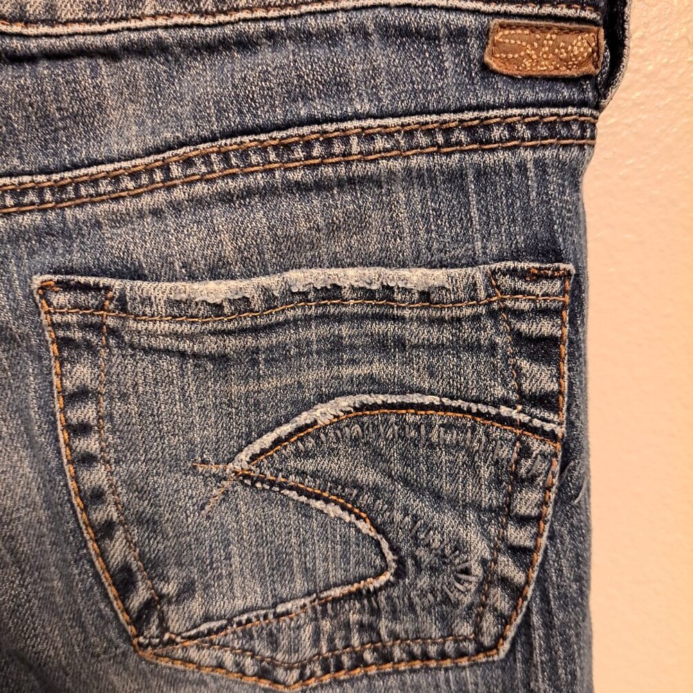 Silver Jeans Lola Western Glove Works Denim Jeans - Picture 10 of 12
